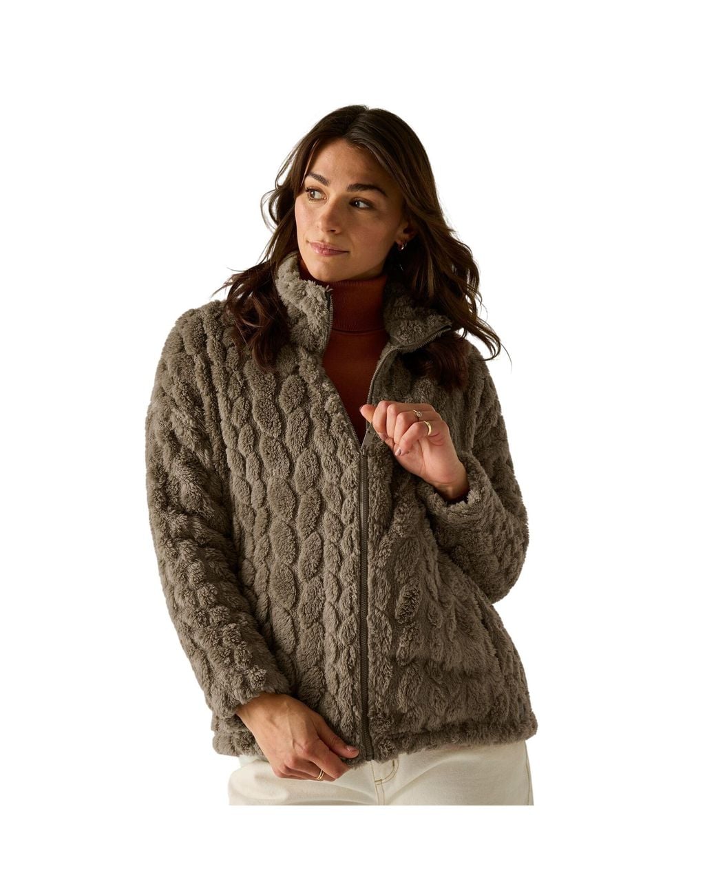 Regatta Brown Ladies Ayana Full Zip Fleece Jacket