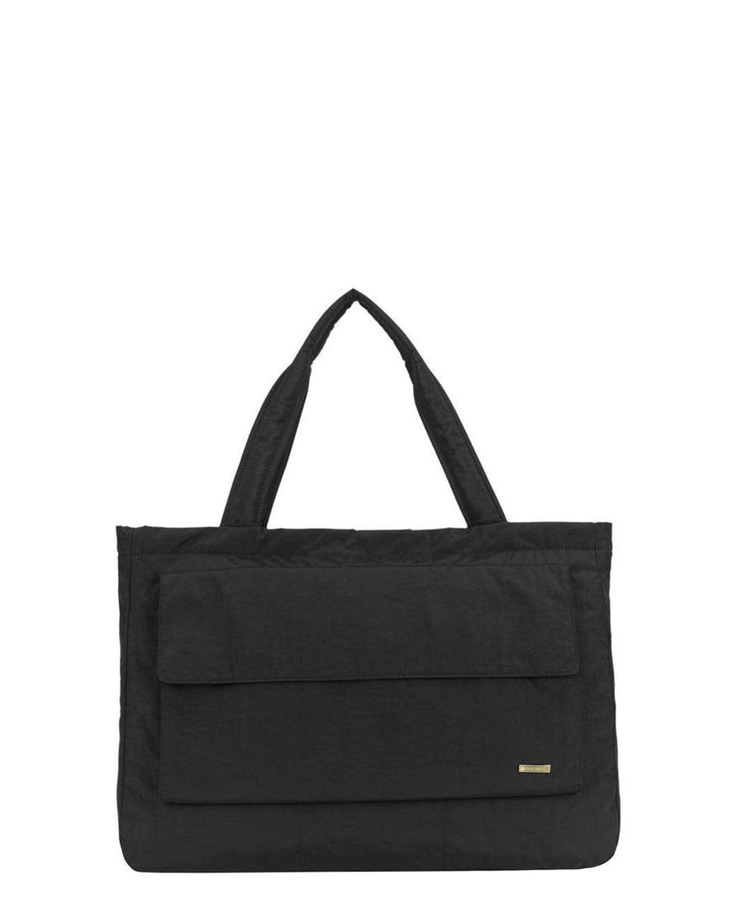 Smith & Canova Black Oversized Landscape Nylon Tote