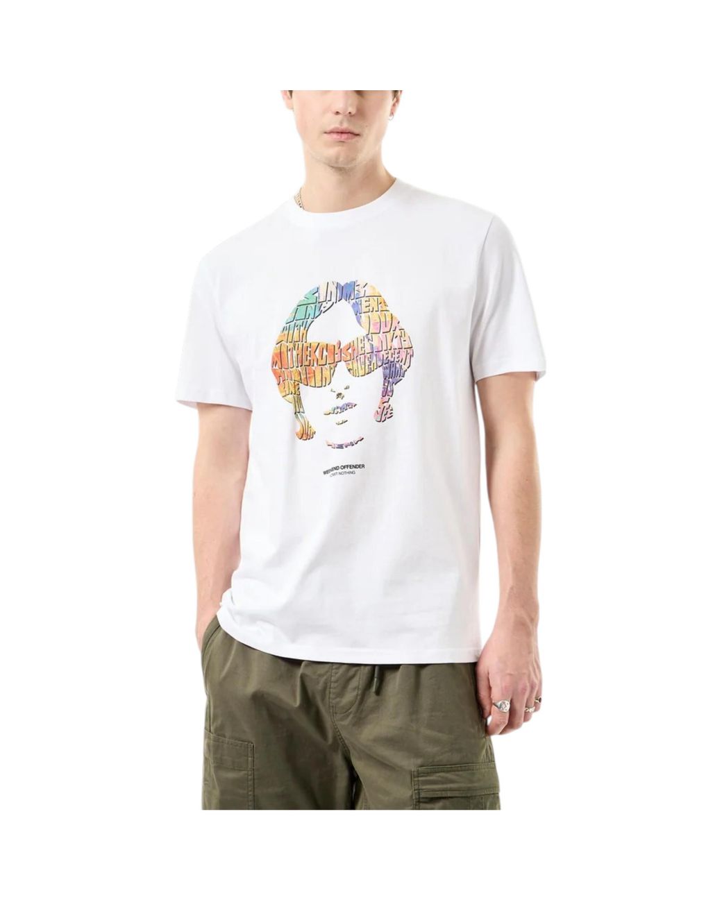 Weekend Offender White T Shirts Kinky Afro Graphic Short Sleeve Casual Cotton Tee for men