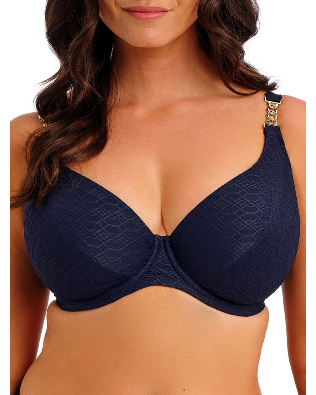 Fantasie Blue Azores Plunge Bikini Top