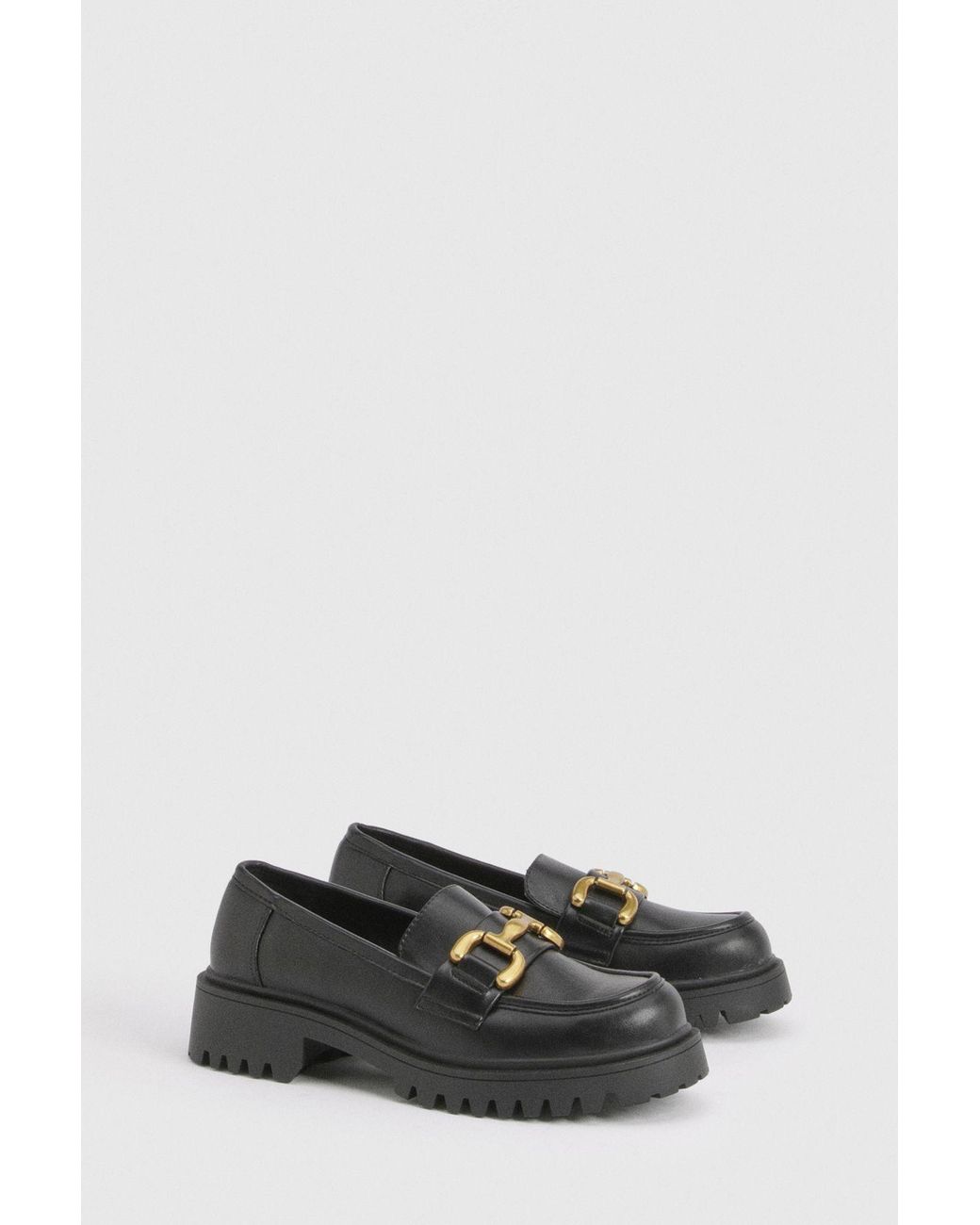 Boohoo Black Wide Fit Chunky Chain Loafer
