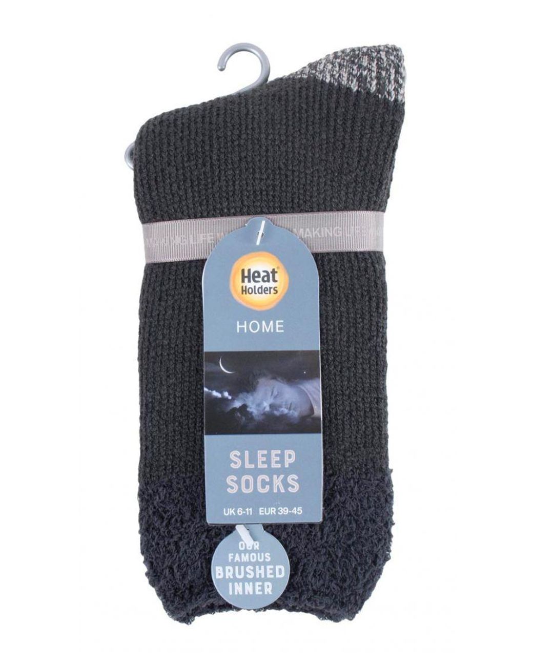 Heat Holders Blue Warm Luxury Fleece Lined Lounge Bed Socks for men