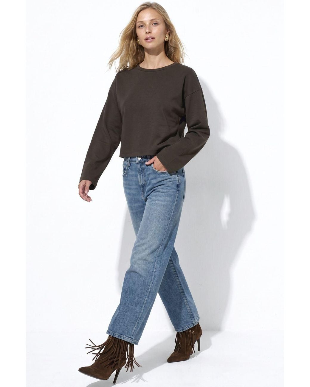 Busem Black Cotton Elastane Blouse