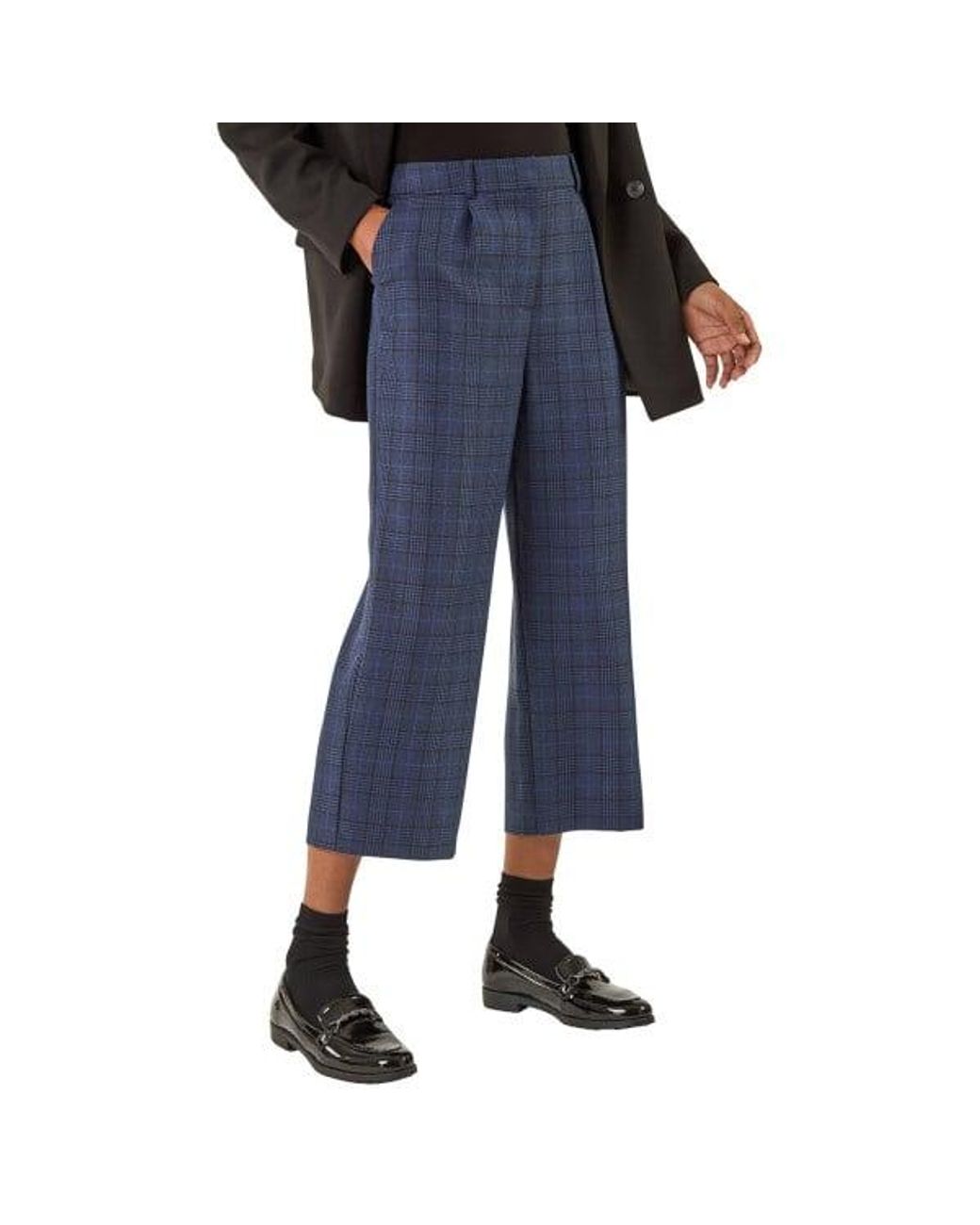 Roman Blue Check Culottes