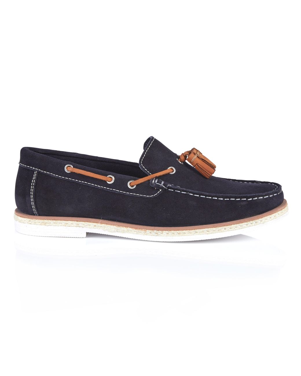 Silver Street London Blue Milford Loafers Suede for men