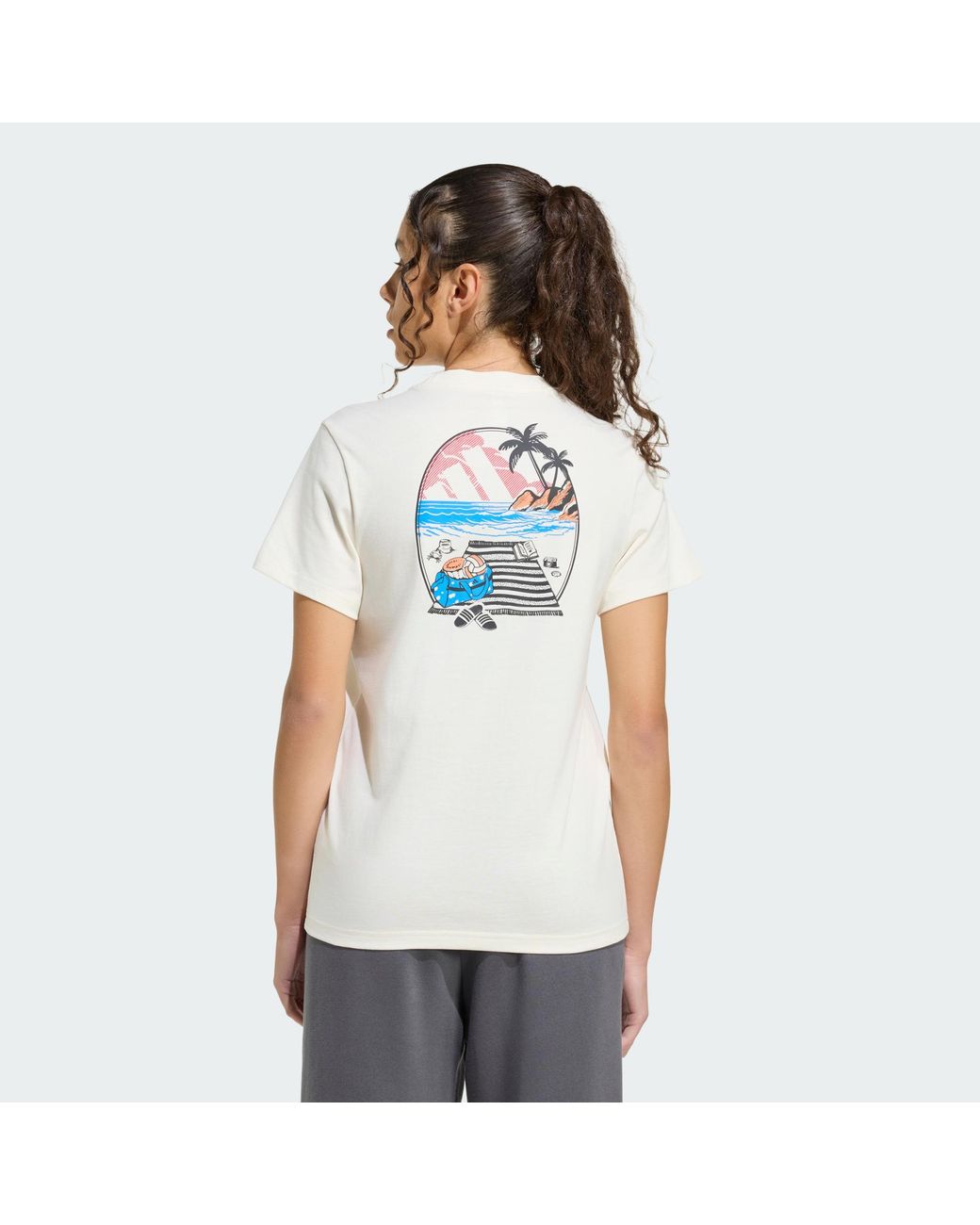 Adidas Gray Summer Slide Graphic T-Shirt2
