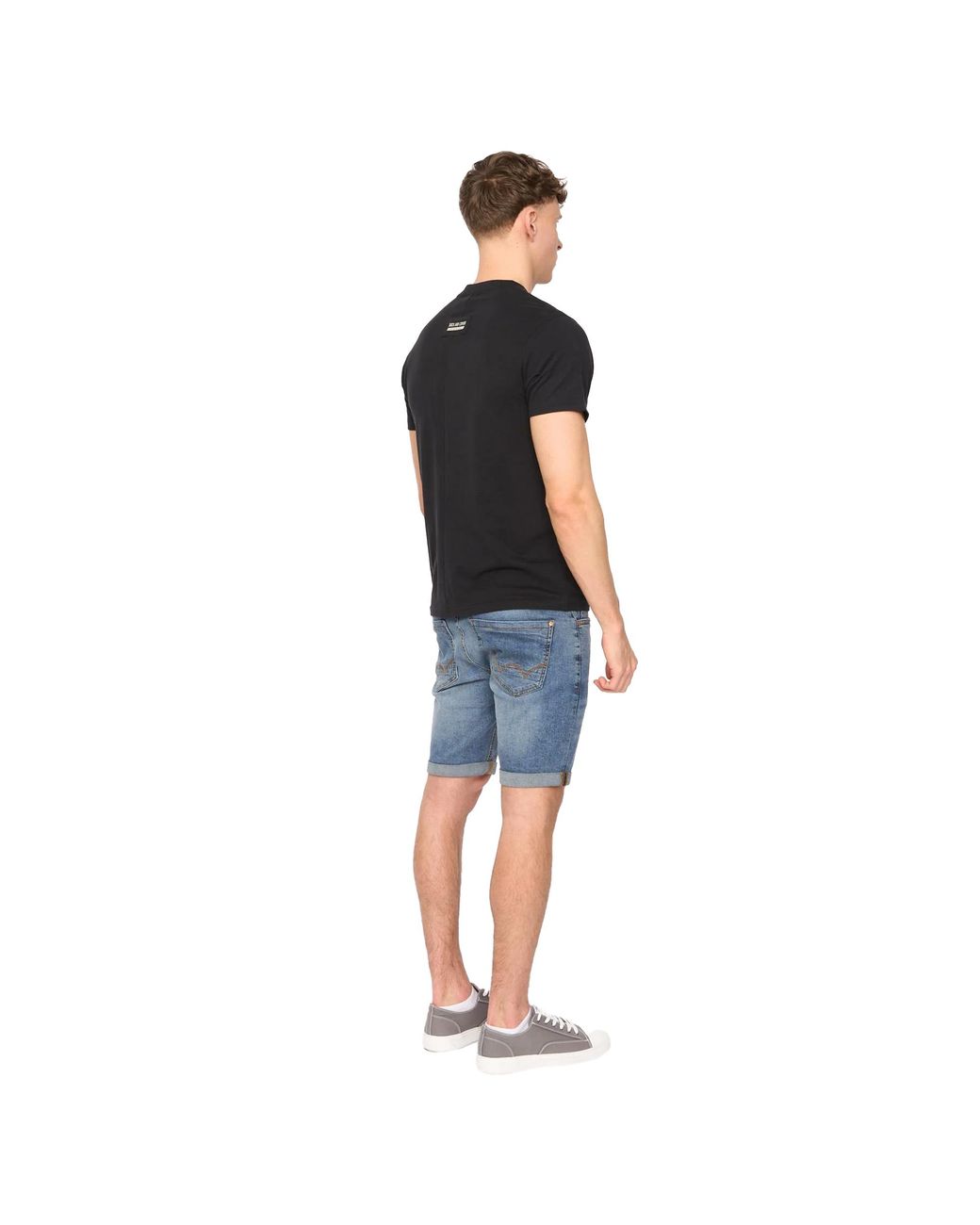 Duck and Cover Black Lynnfold Cotton Everyday T-Shirt for men