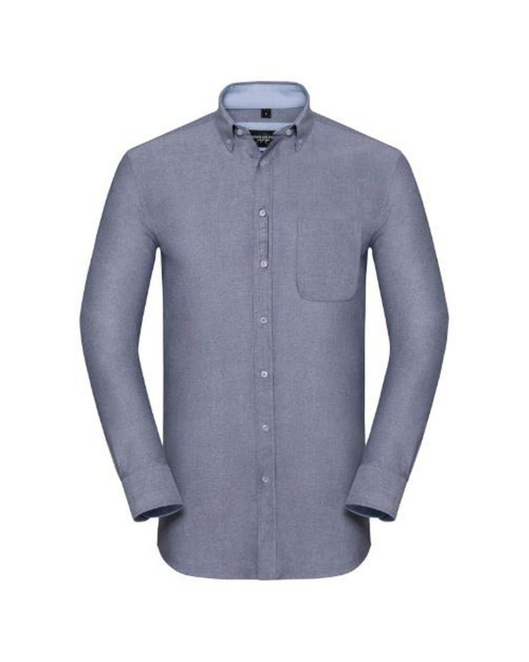 Russell Blue Collection Long Sleeve Tailored Oxford Shirt (Oxford/Oxford) for men