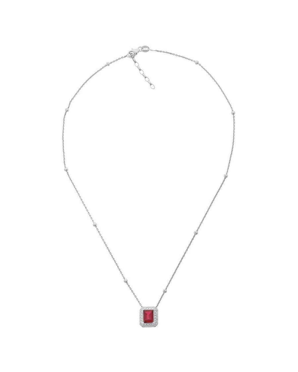 Orphelia Metallic 'Jackie' 925 Sterling Chain With Pendant