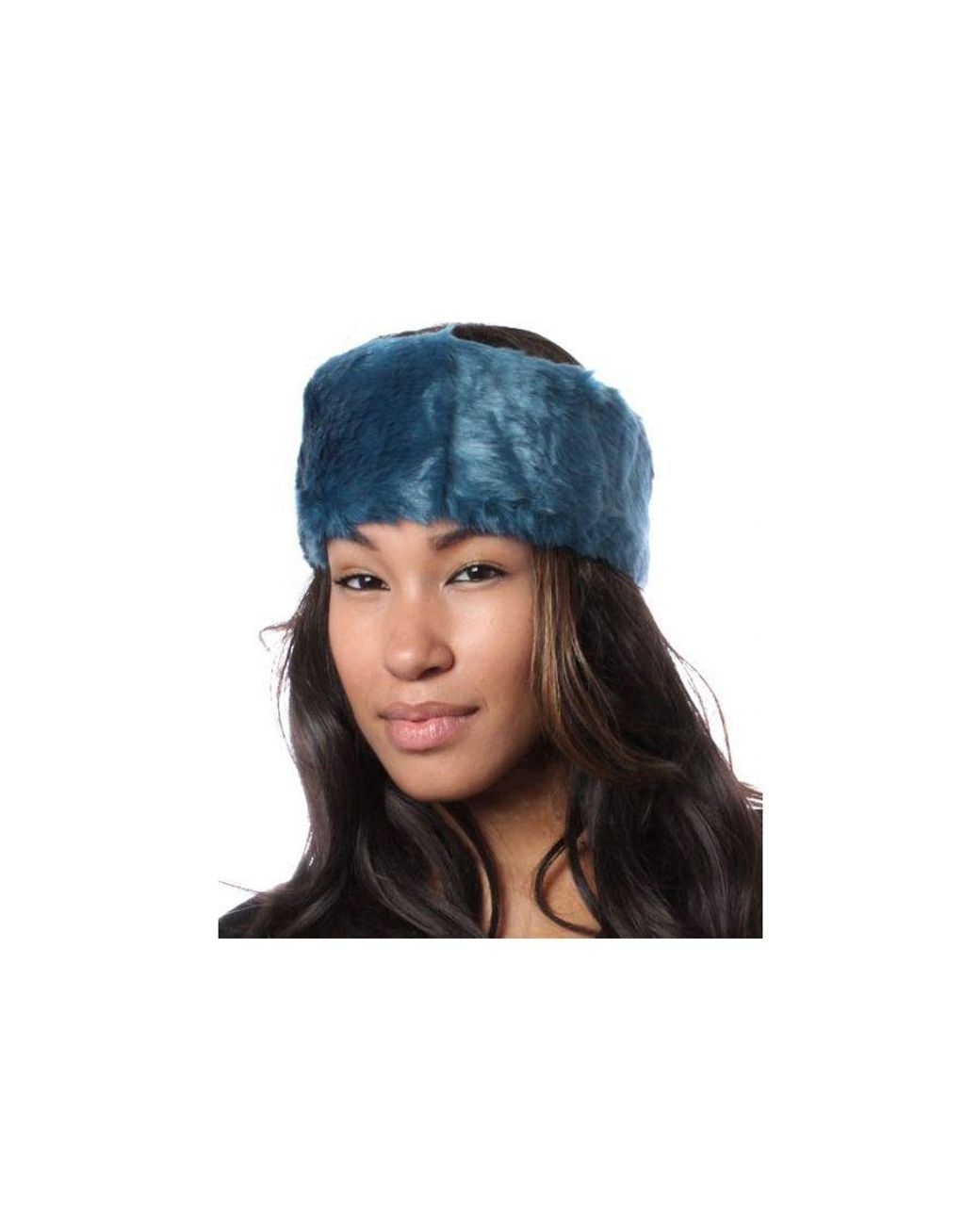 SVNX Blue Soft Faux Fur Headband