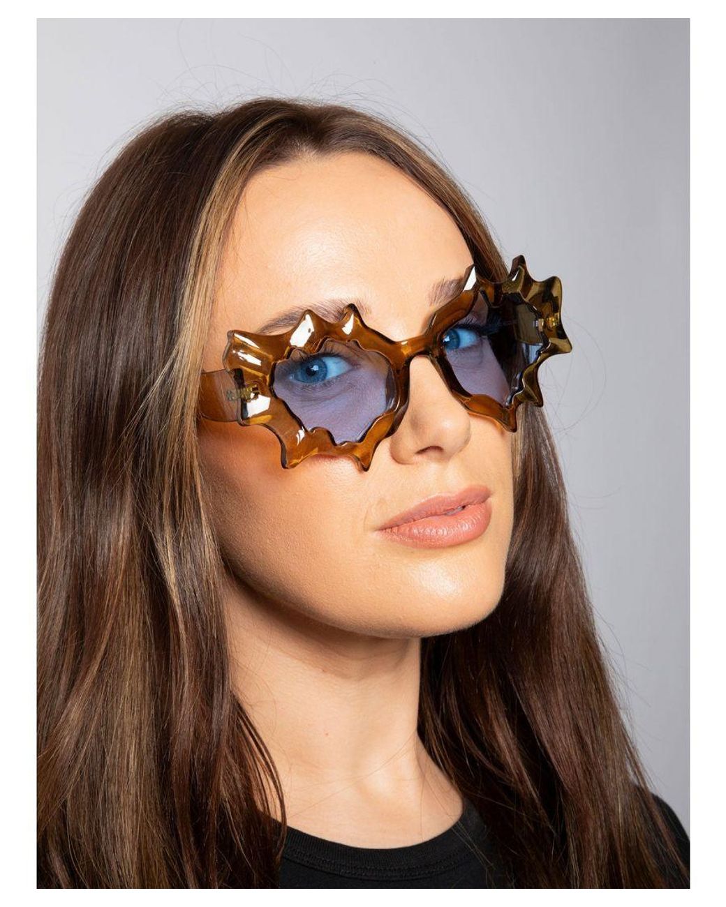 SVNX Blue Y2K Irregular Novelty Sunglasses