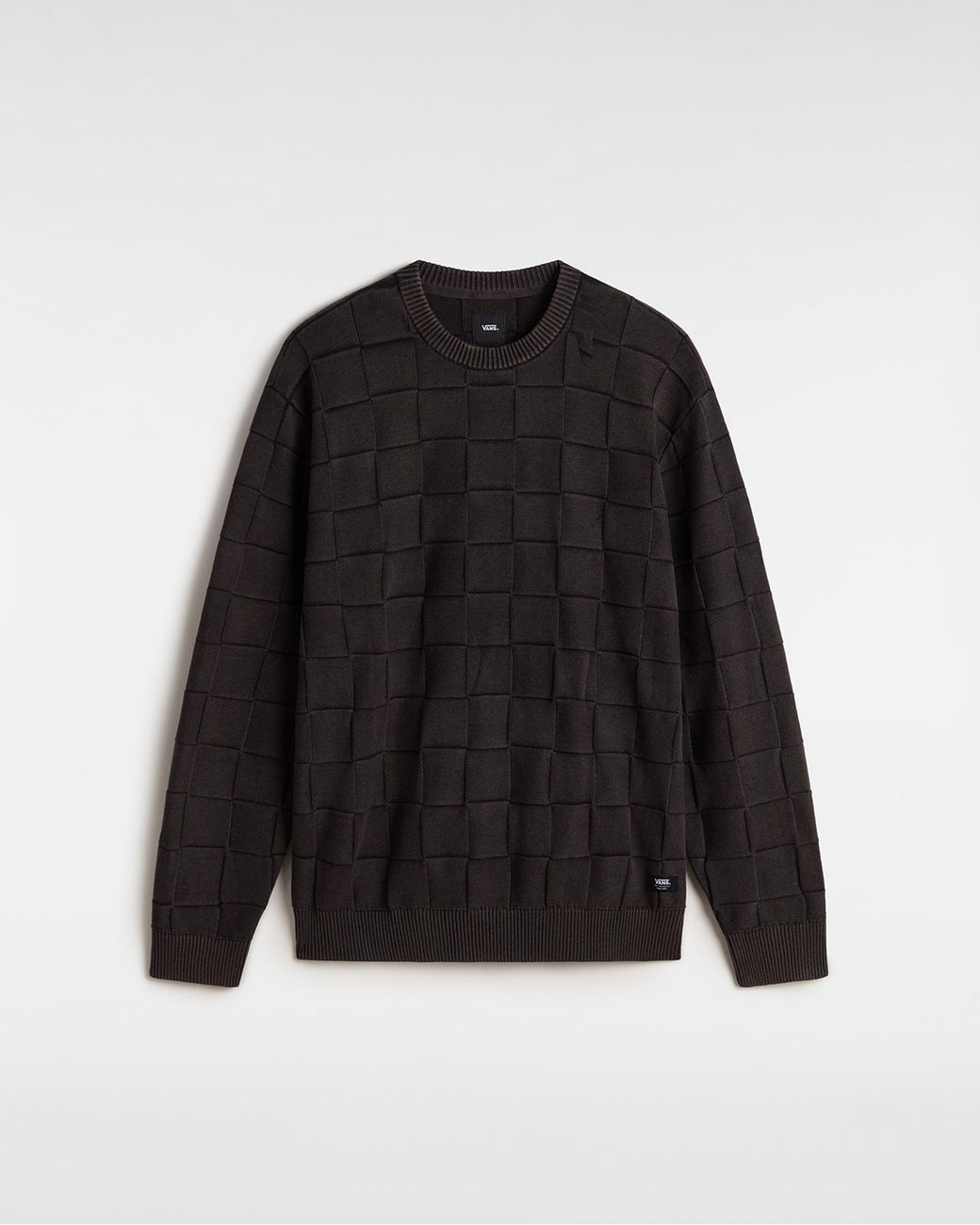Vans Black Acid Check Crew Sweater for men