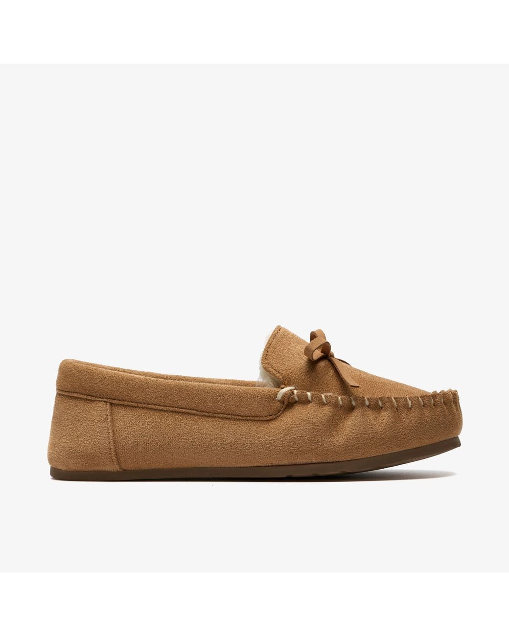 Clarks Brown Ellora Cosy Tan Slippers