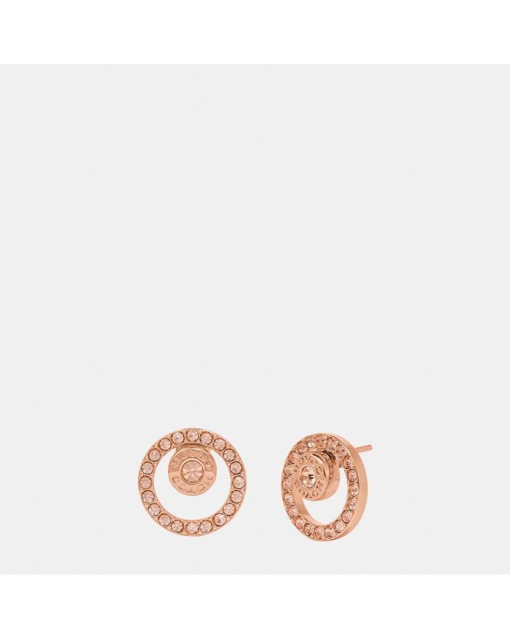 Coach halo deals stud earrings