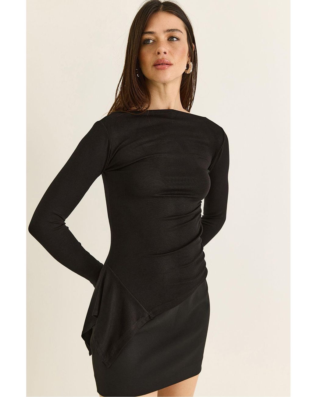 Bianco Lucci Black Blouse