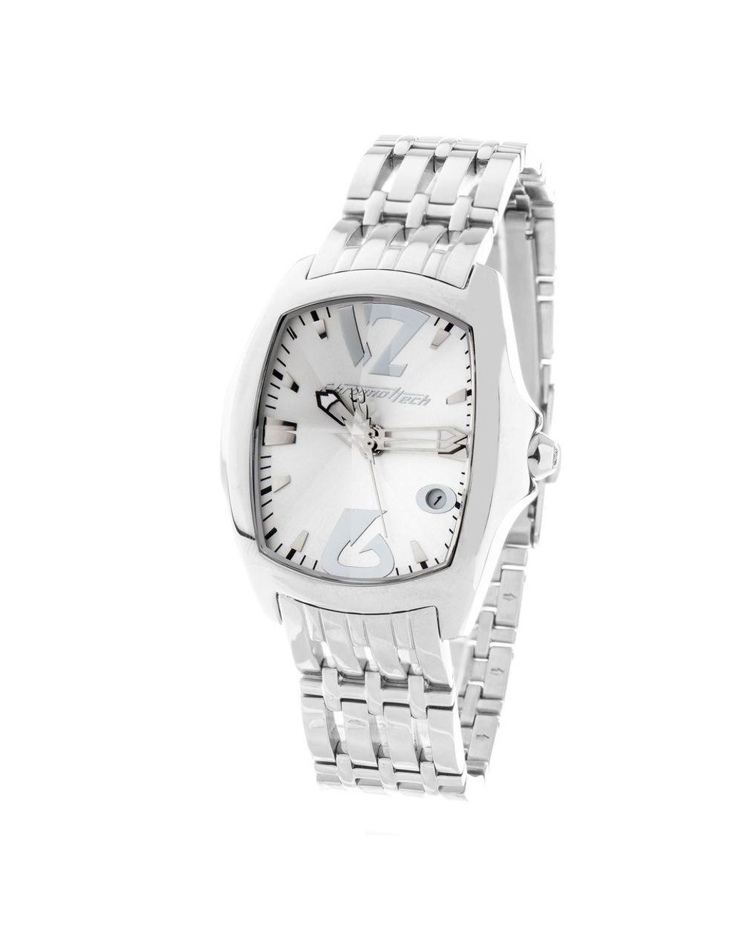 Chronotech Metallic Silver Steel Watch