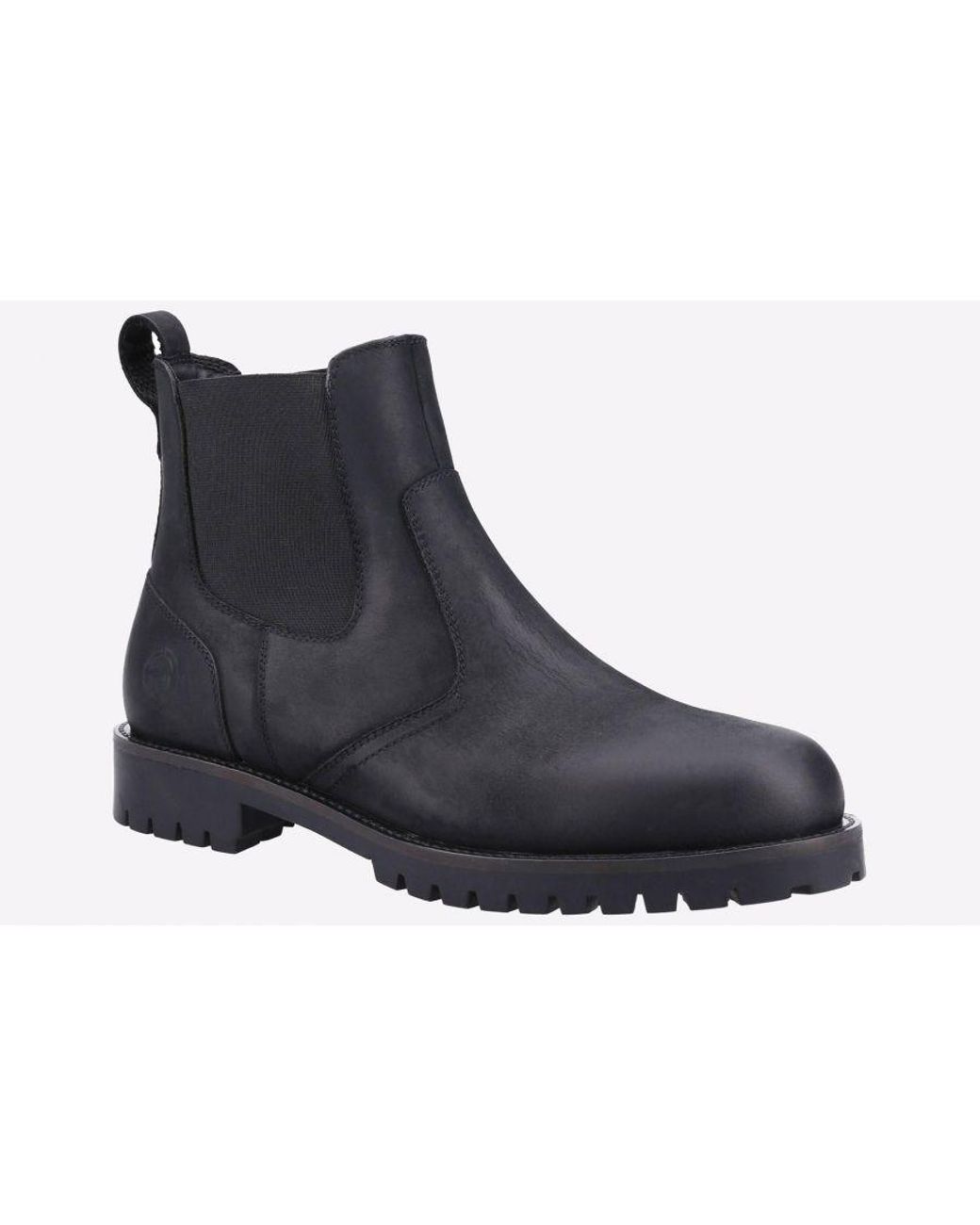 Cotswold Black Bodicote Leather Boots for men