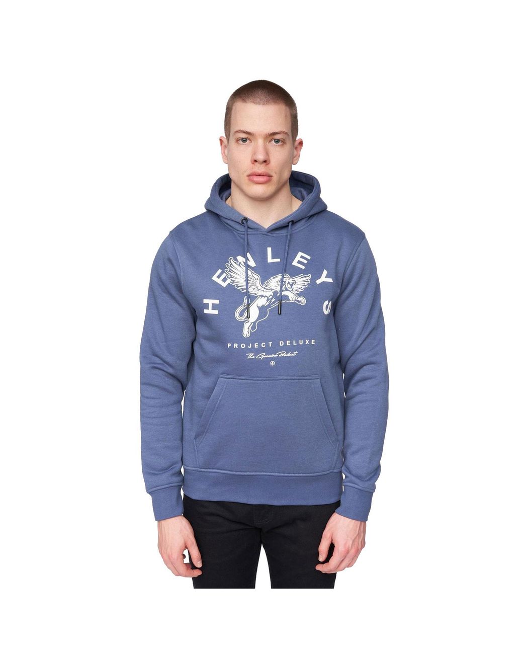 Henleys Blue Colhen Hoodie for men