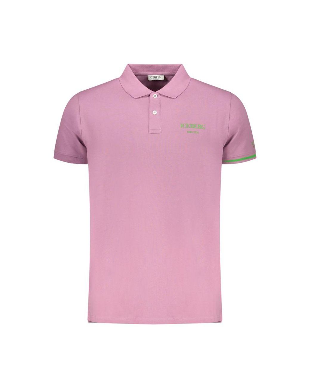 Iceberg Pink Viola Cotton Men Polo for men