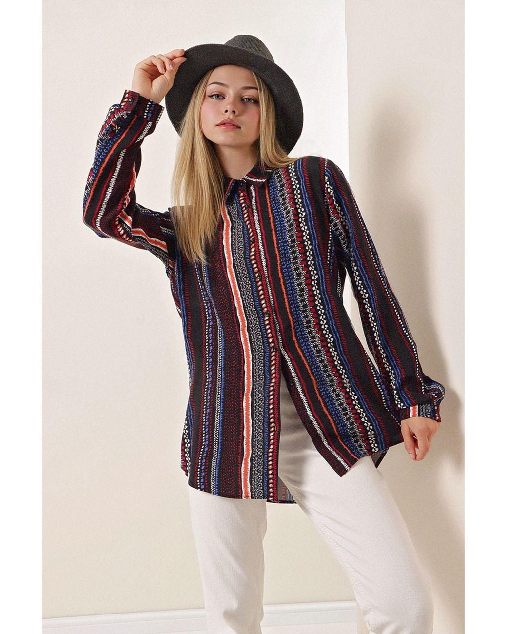 Bigdart Multicolor Patterned Long Sleeve Shirt