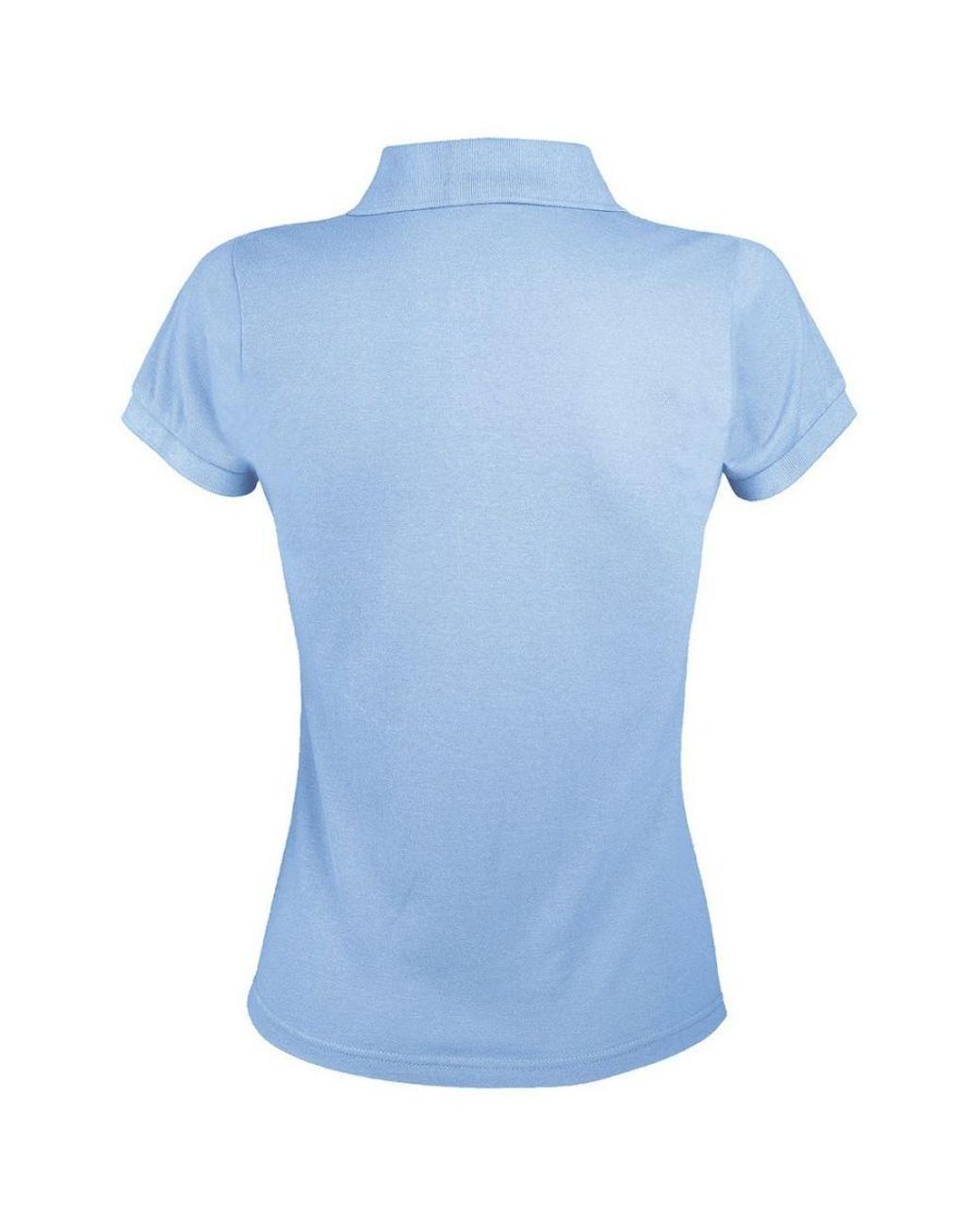 Sol's Blue Ladies Prime Pique Polo Shirt (Sky)