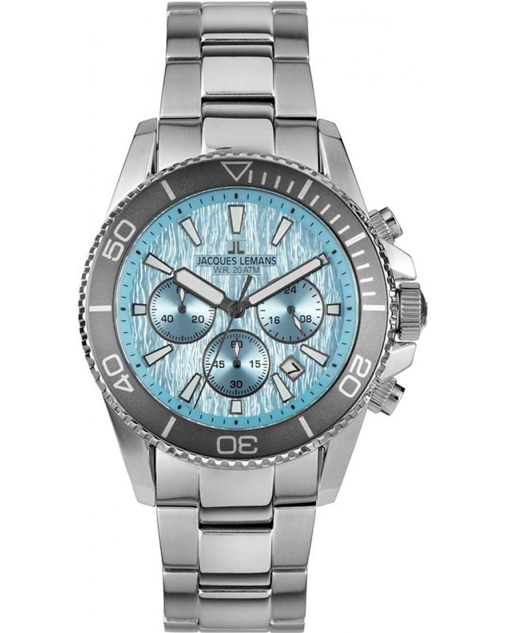 Jacques Lemans Gray 1-2206K Liverpool Diver Watch for men