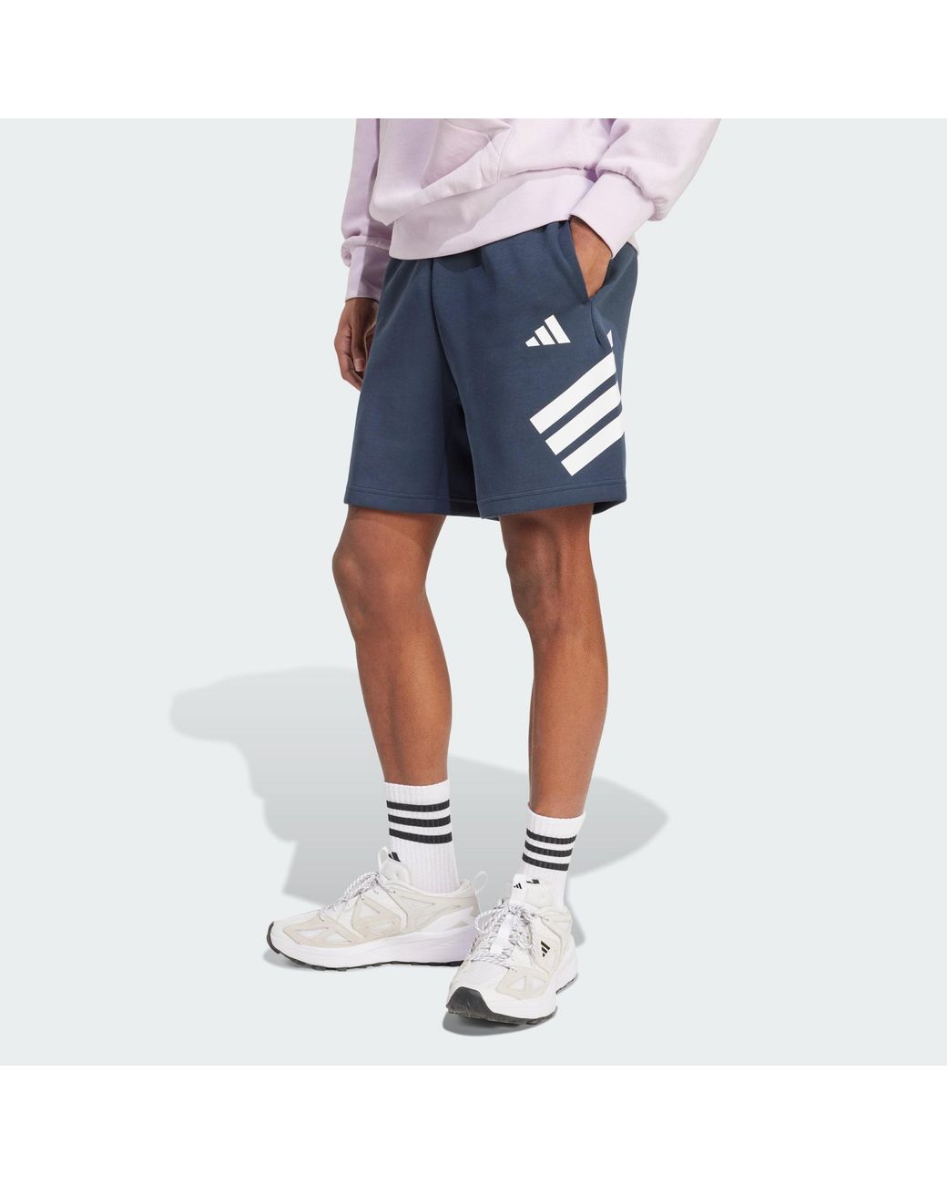 Adidas Blue Future Icons 3-Stripes Shorts for men