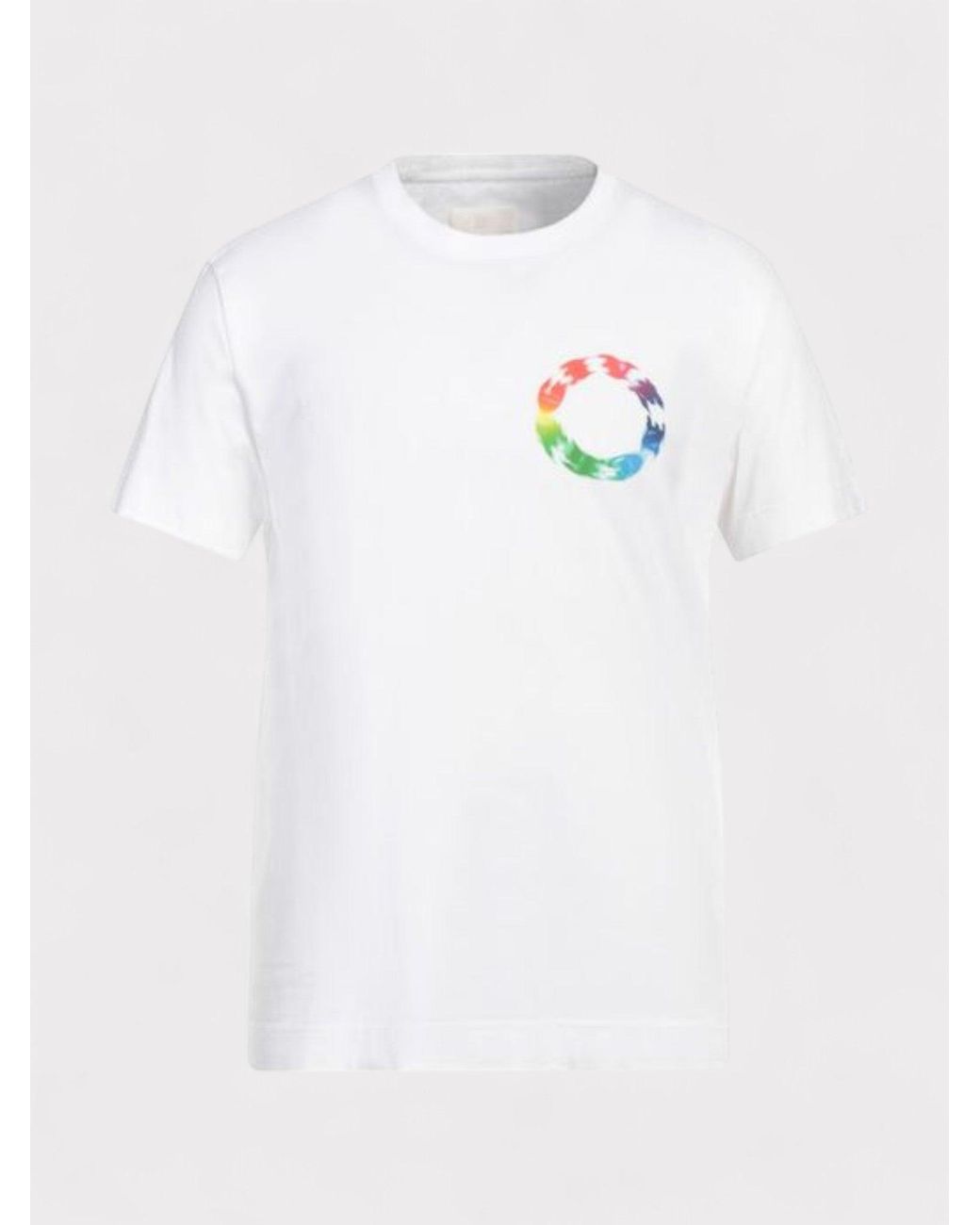 Givenchy White Slim Fit T-Shirt Circle Multi for men