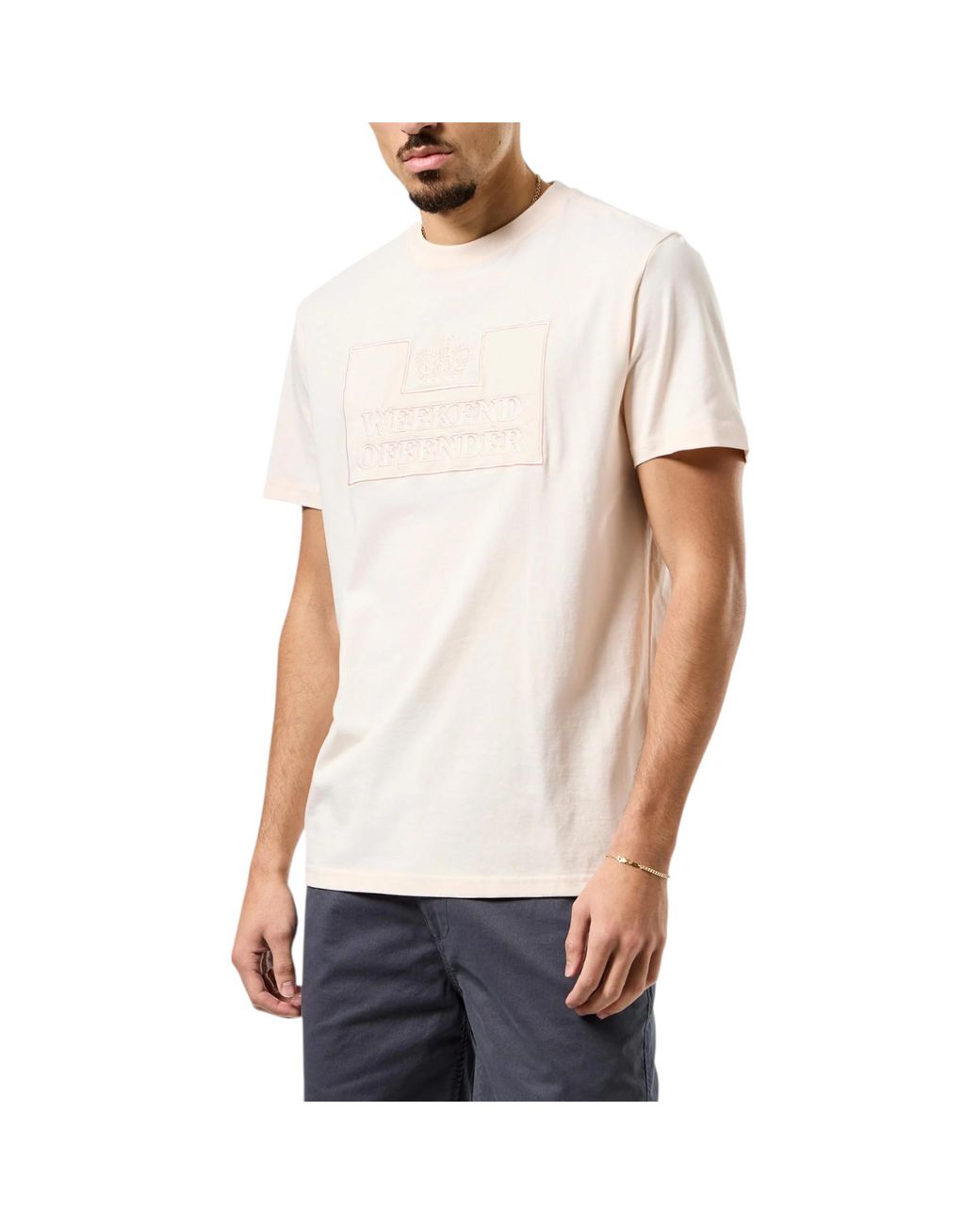 Weekend Offender White T Shirts Astoria Graphic Short Sleeve Casual Cotton Tee for men