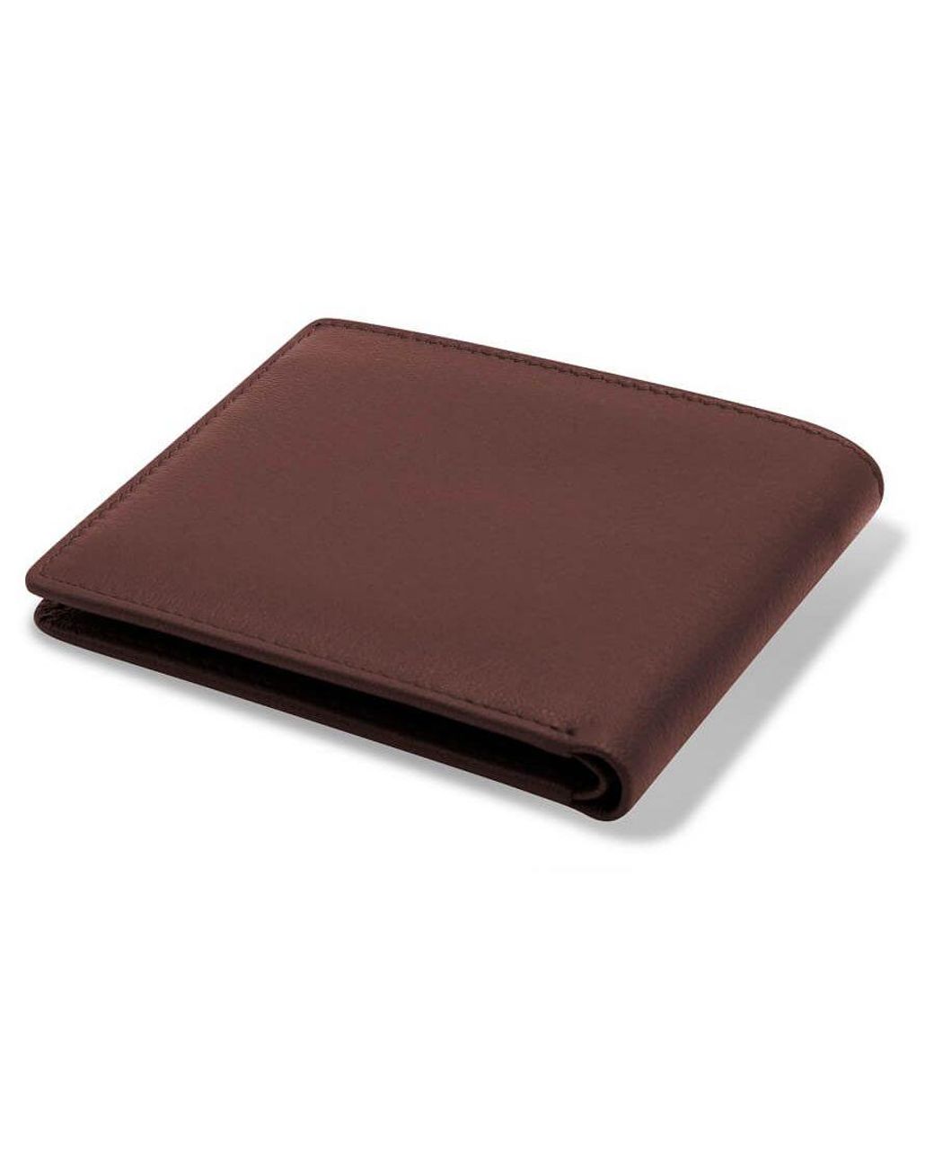 Barney's Originals Brown Real Leather Bi Fold Rfid Wallet for men