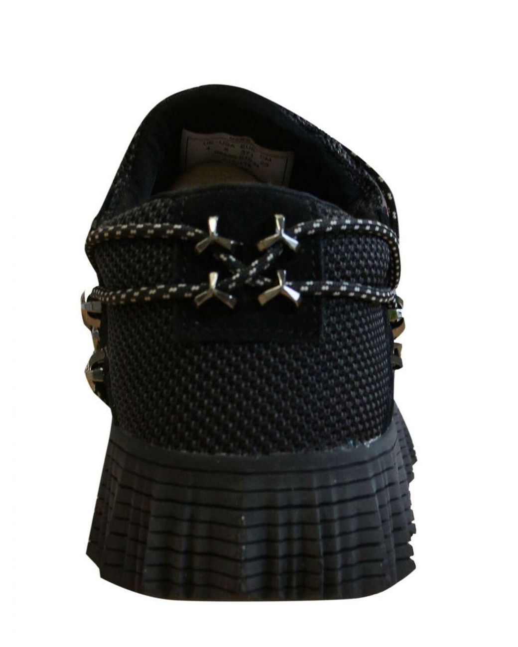 Supra Black Malli Textile Leather Lace Up Trainers Slip On Shoes 05666 010 for men