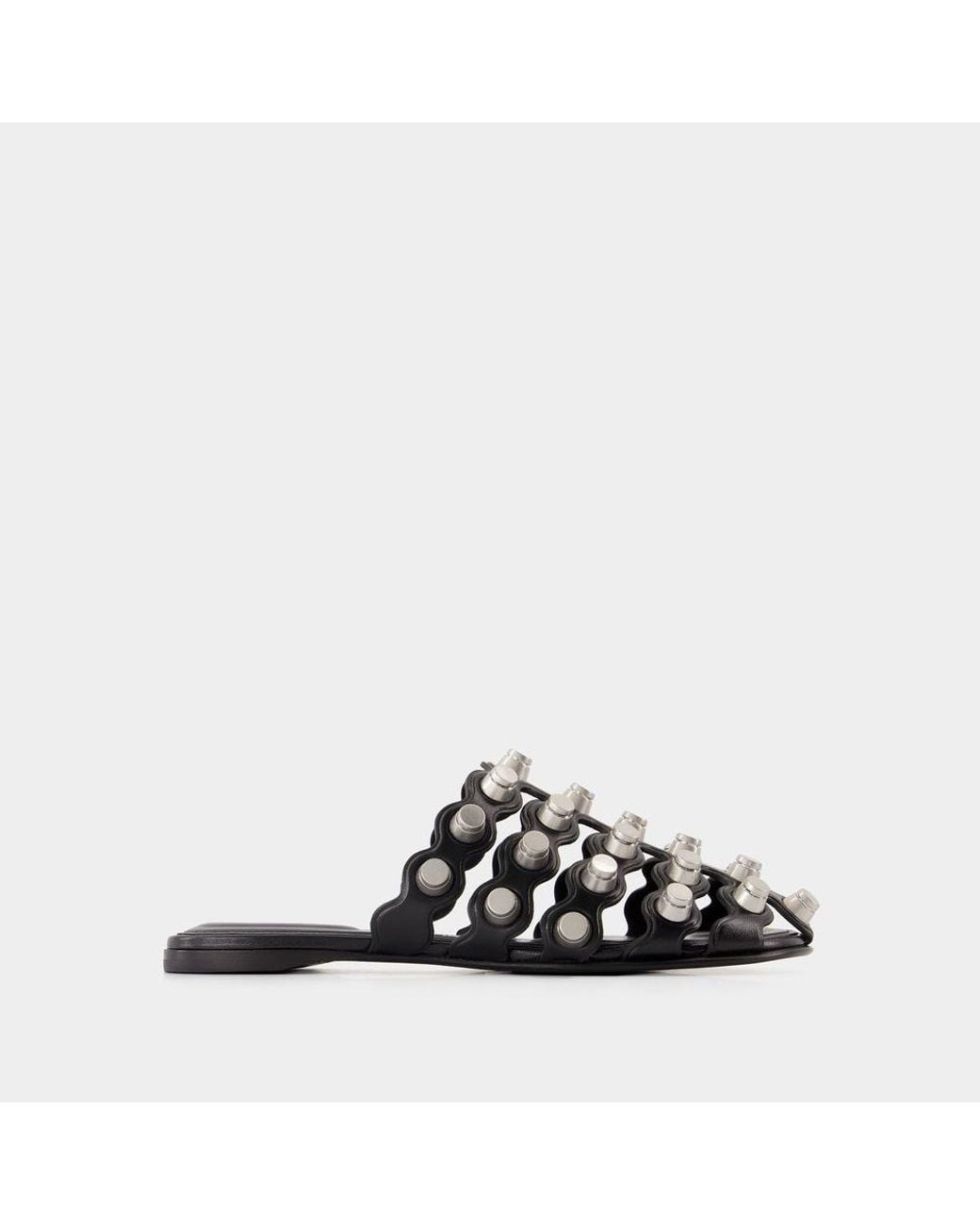Alexander Wang Black Rexa Cage Slide Flat Shoes