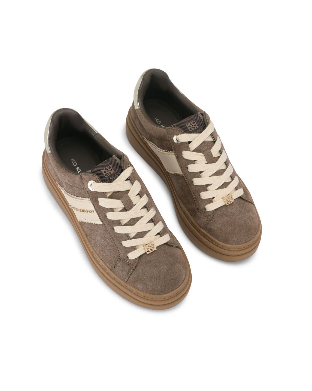 KG by Kurt Geiger Brown Suedette Leap Sneakers
