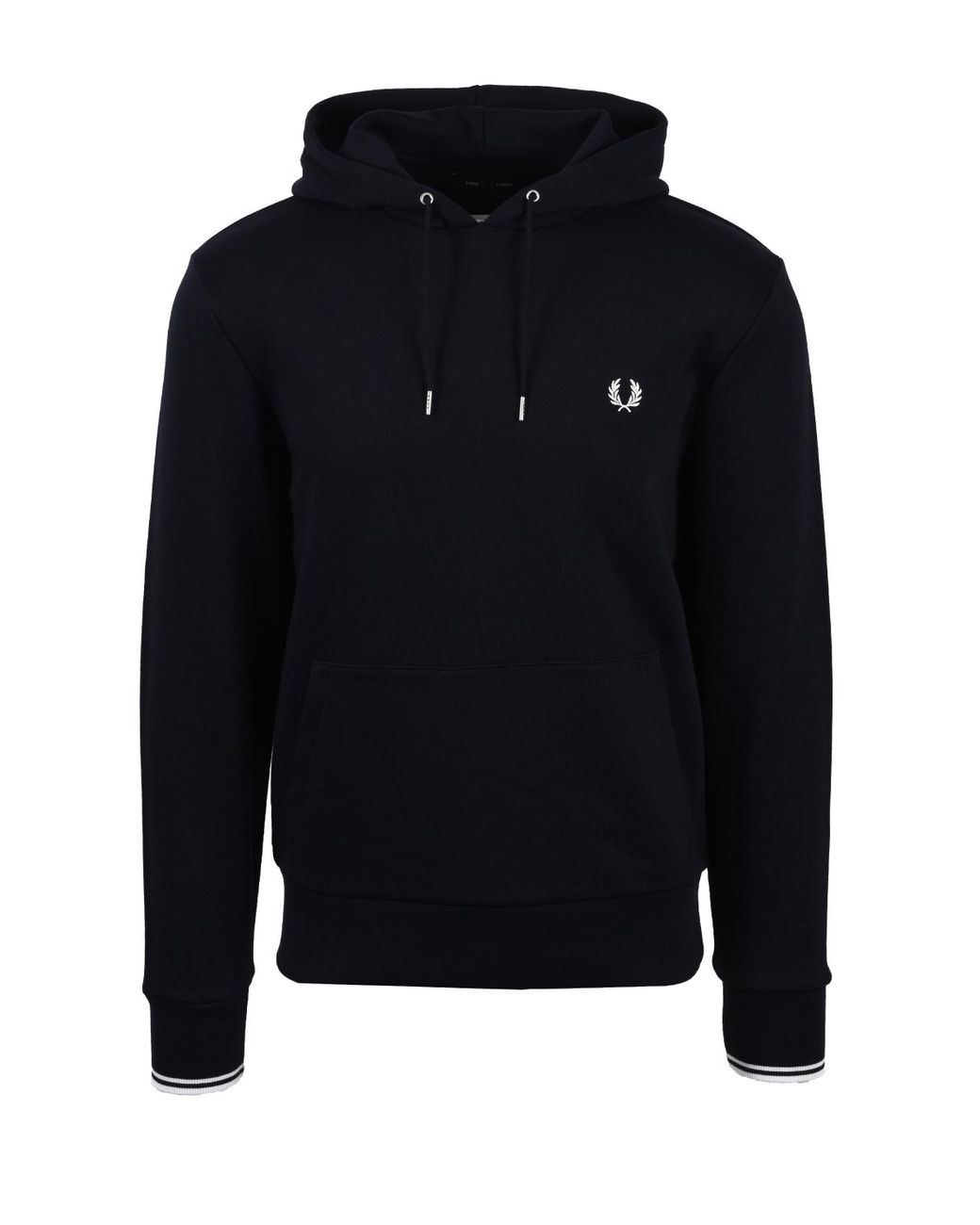 Fred Perry Blue Tipped Hooded Sweatshirt Cotton for men