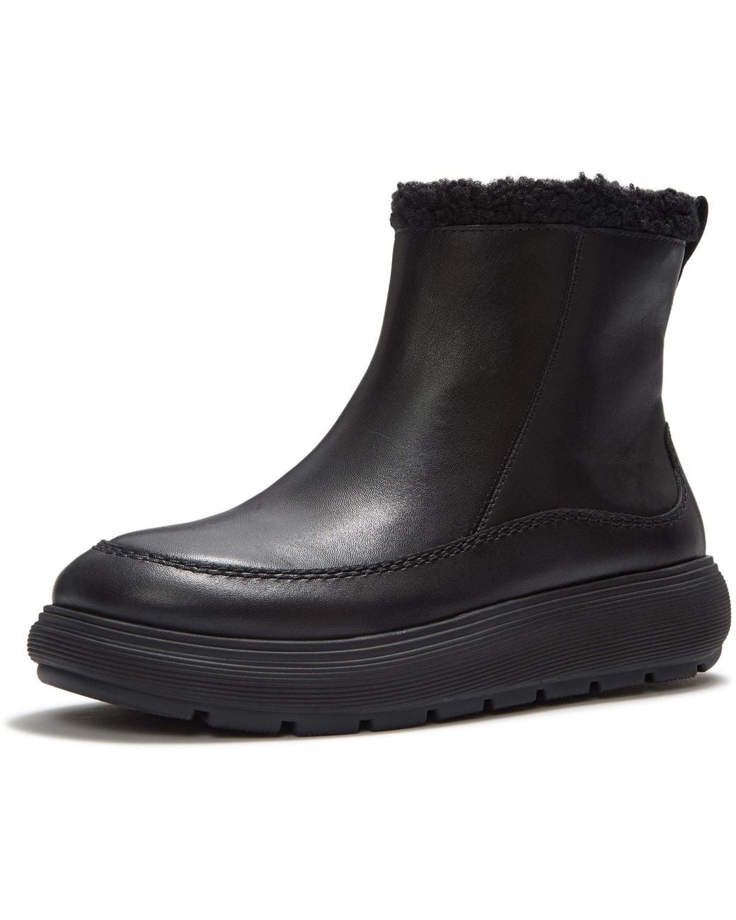 Fitflop Black Iq-Comff Leather All Boots