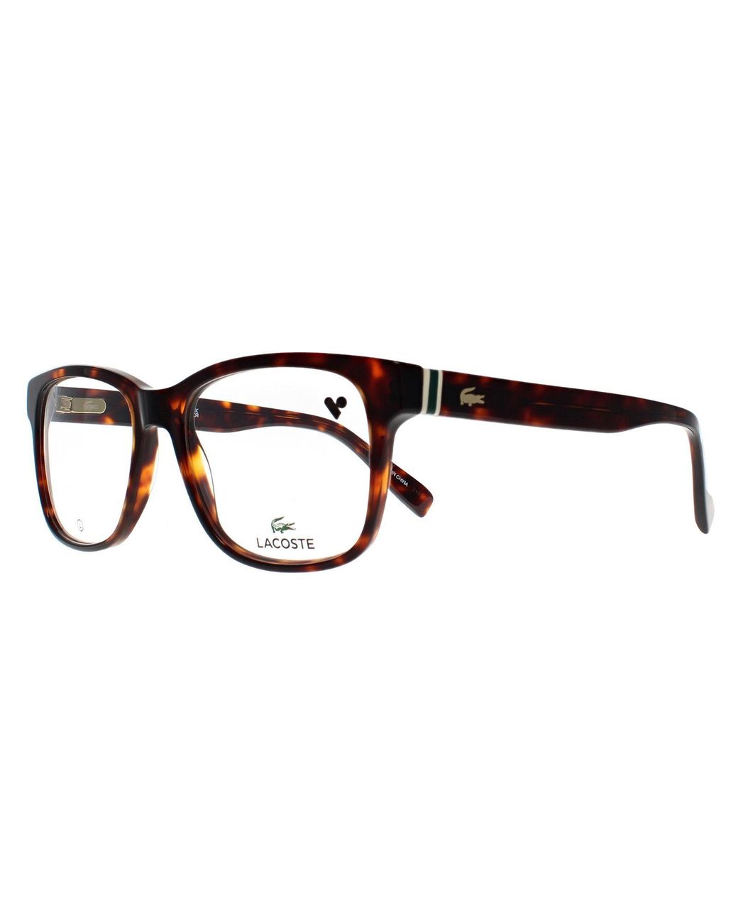 Lacoste Brown Rectangular Dark Havana L2937