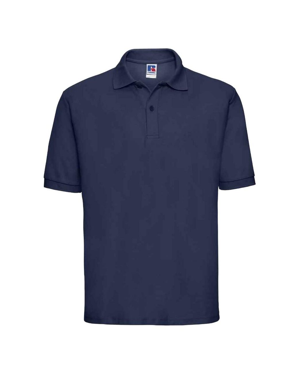 Russell Blue Adult Classic Polycotton Polo Shirt (French)
