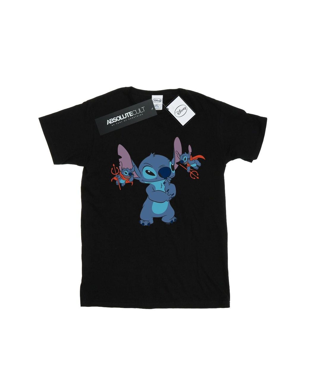 Disney Black Lilo And Stitch Little Devils T-Shirt Cotton for men