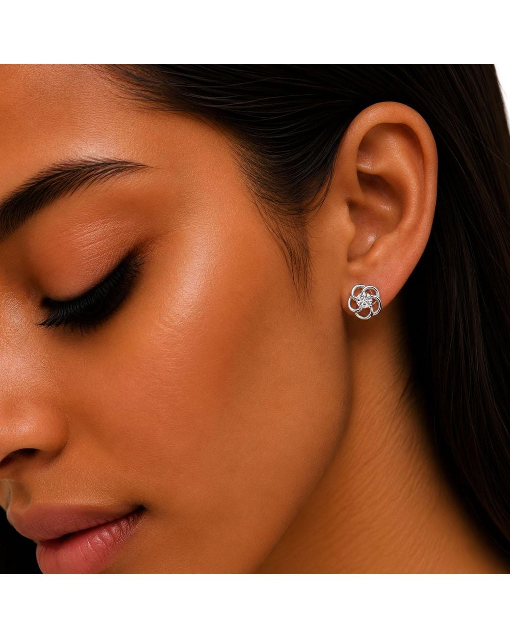 Bibei Metallic Earrings Flower Of Light