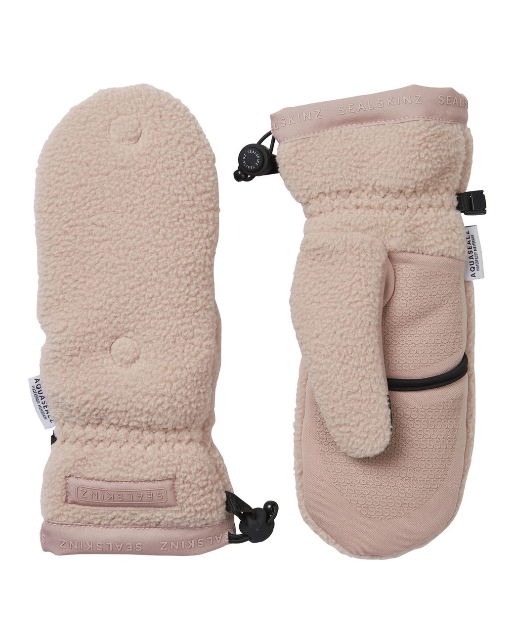 SealSkinz Pink Windproof Sherpa Fleece Convertible Mitten For And