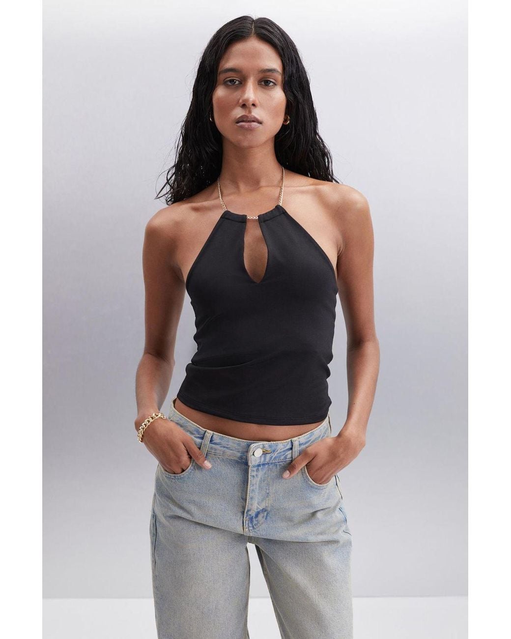 Grimelange Black Close-Fit Pull-On Top