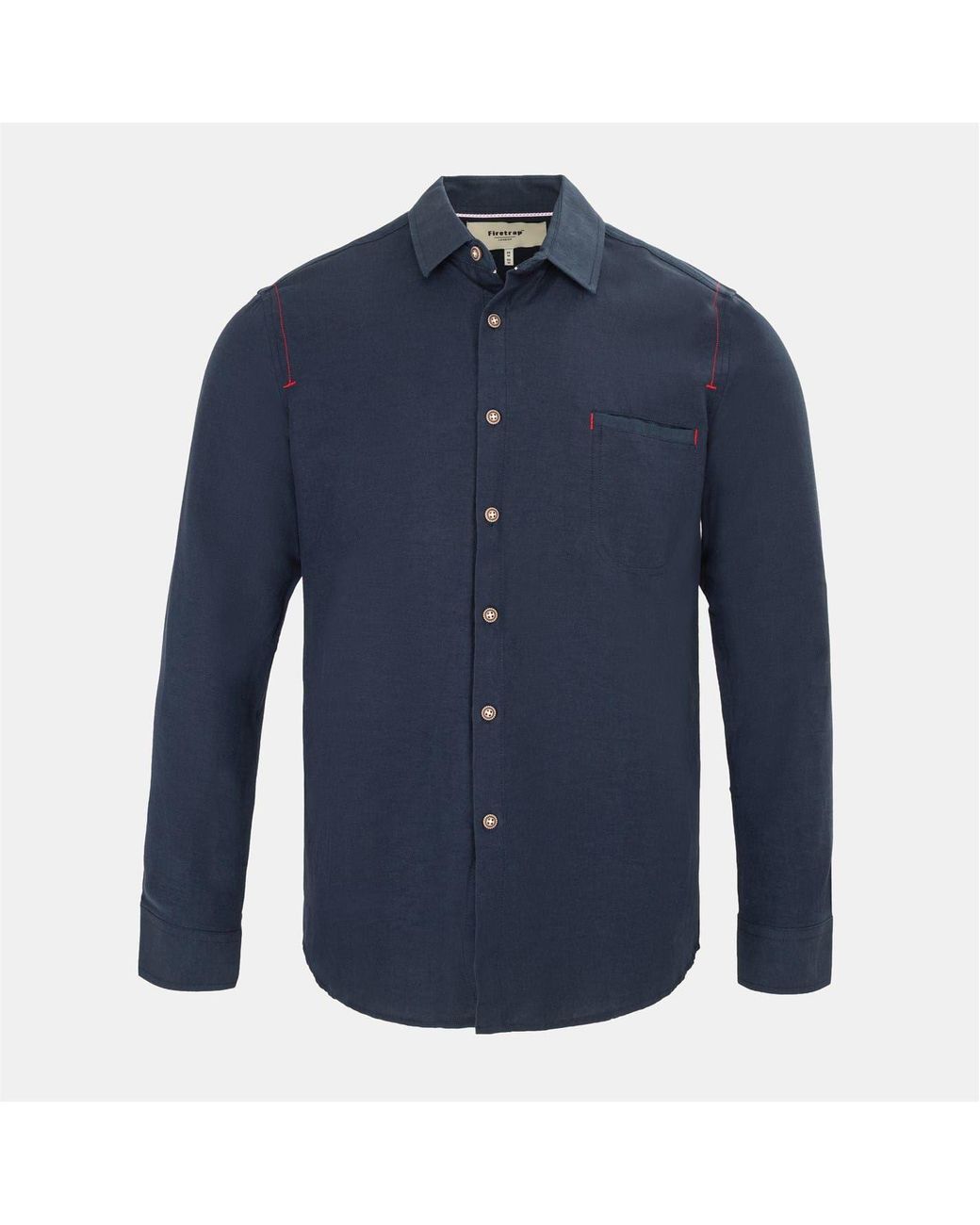 Firetrap Blue Plain Shirt for men