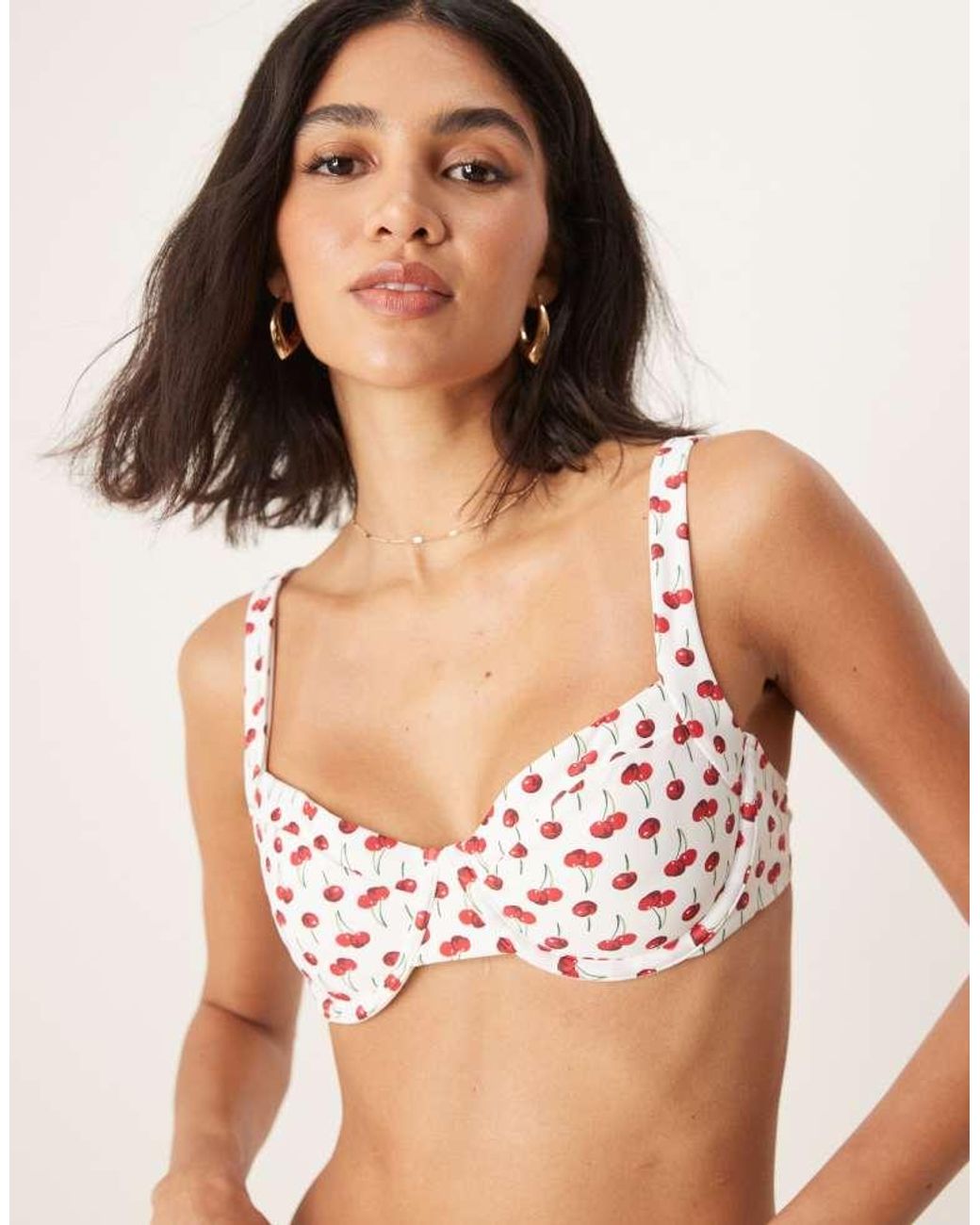 Abercrombie & Fitch Multicolor Ruched Underwire Bikini Top Co-Ord