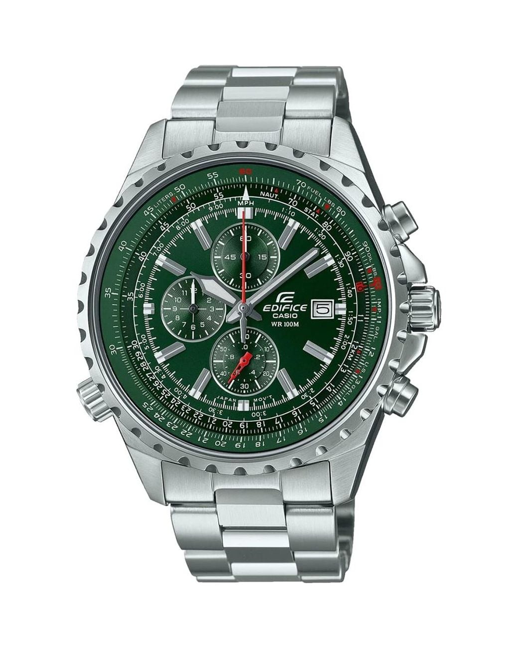G-Shock Green Edifice Watch Ef-527D-3Avuef Stainless Steel for men