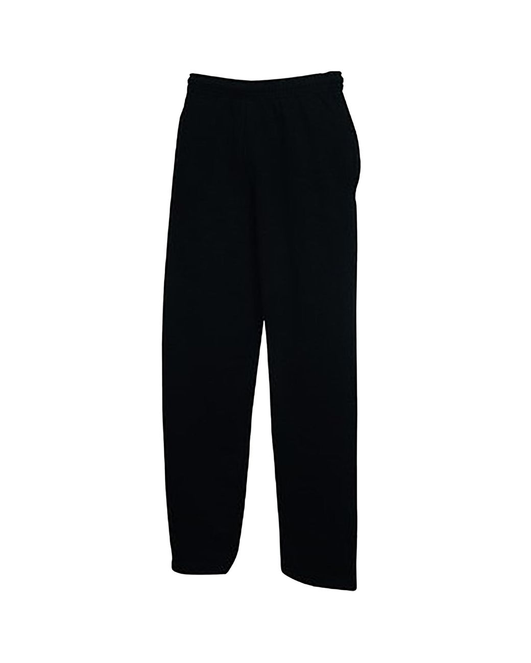 Fruit Of The Loom Black Open Hem Jog Pants Jogging Bottoms for men