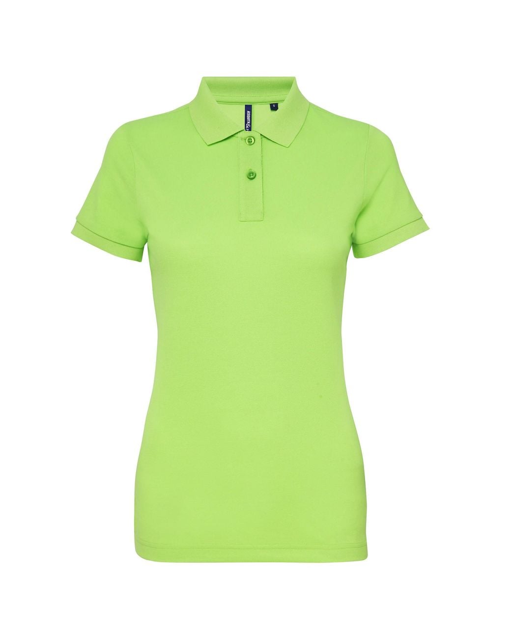Asquith & Fox Green Ladies Short Sleeve Performance Blend Polo Shirt (Neon)