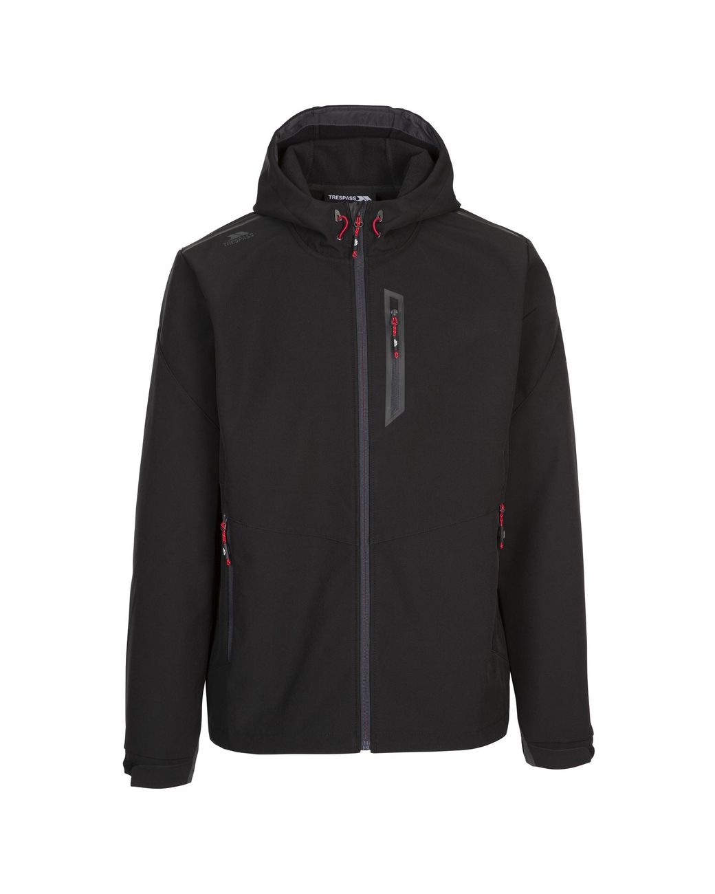 Trespass Black Marlon Soft Shell Jacket for men