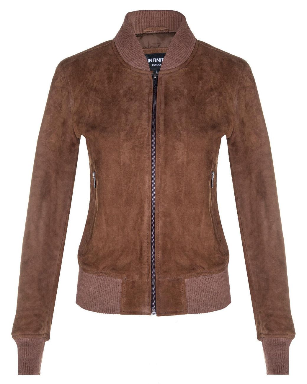 Infinity Leather Brown Classic Ma-1 Suede Bomber Jacket-Newbury