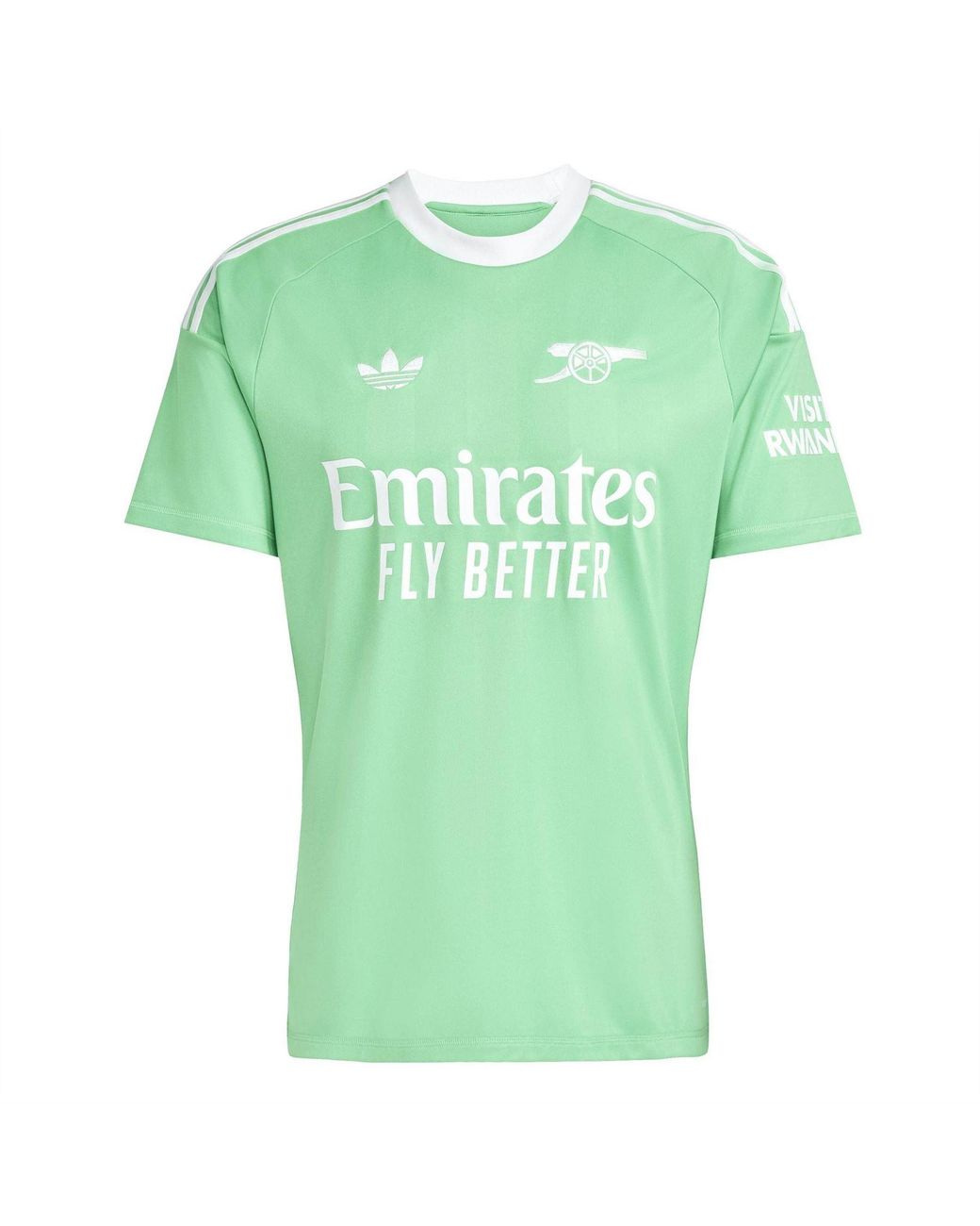 Adidas Green Afc 3 Goalkeeper Wordmark Crew Neck Jersey for men