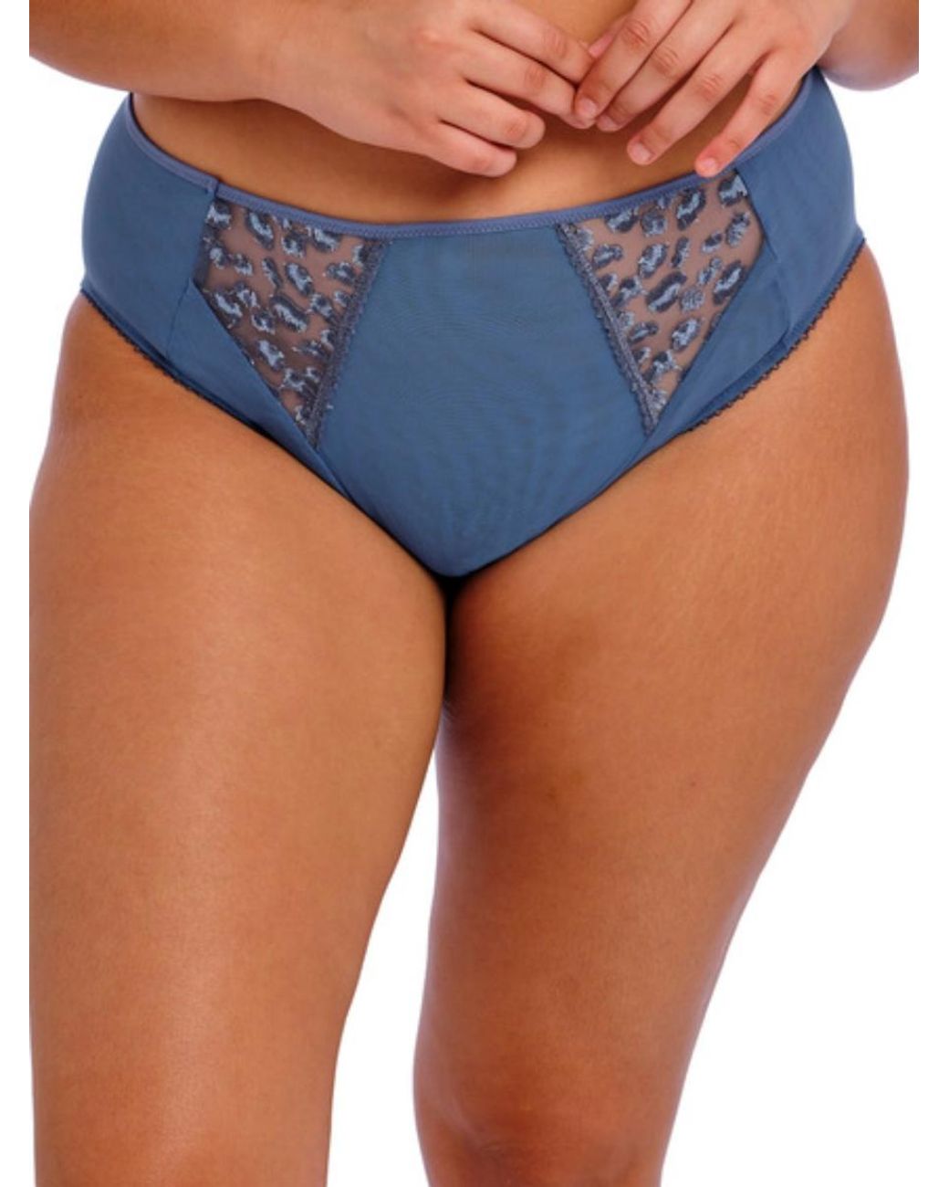 Elomi Blue Namrah High Leg Brief